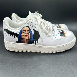 Nike Air Force 1 Size 7.5 men, Billie Eilish custom edition, by Dripz